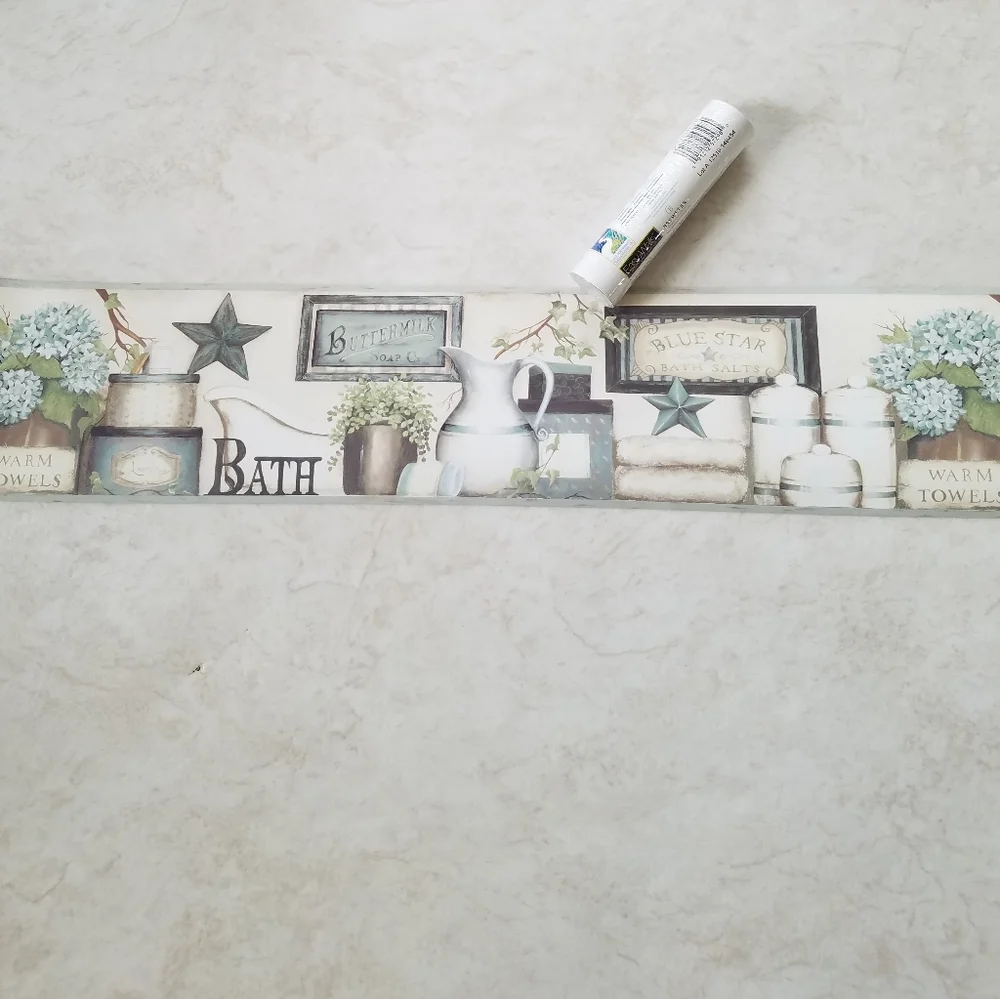 Wallpaper Border French Country Bathroom